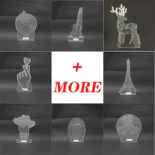 Load image into Gallery viewer, LED Lamp Creative LED Night Lights board Novelty Illusion Night Lamp lampshade 3D Illusion Table Lamp For Light Acrylic sheet