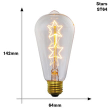 Load image into Gallery viewer, Retro Edison Light Bulb E27 220V 40W ST64 G80 G95 T10 T45 T185 A19 A60 Filament Incandescent Ampoule Bulbs Vintage Edison Lamp