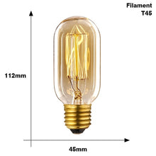 Load image into Gallery viewer, Retro Edison Light Bulb E27 220V 40W ST64 G80 G95 T10 T45 T185 A19 A60 Filament Incandescent Ampoule Bulbs Vintage Edison Lamp