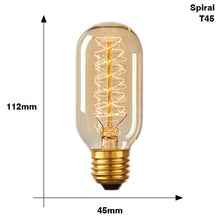 Load image into Gallery viewer, Retro Edison Light Bulb E27 220V 40W ST64 G80 G95 T10 T45 T185 A19 A60 Filament Incandescent Ampoule Bulbs Vintage Edison Lamp