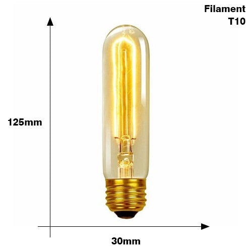 Edison Bulb Retro Vintage Light Lamp Filament E26 220V 40W ST64